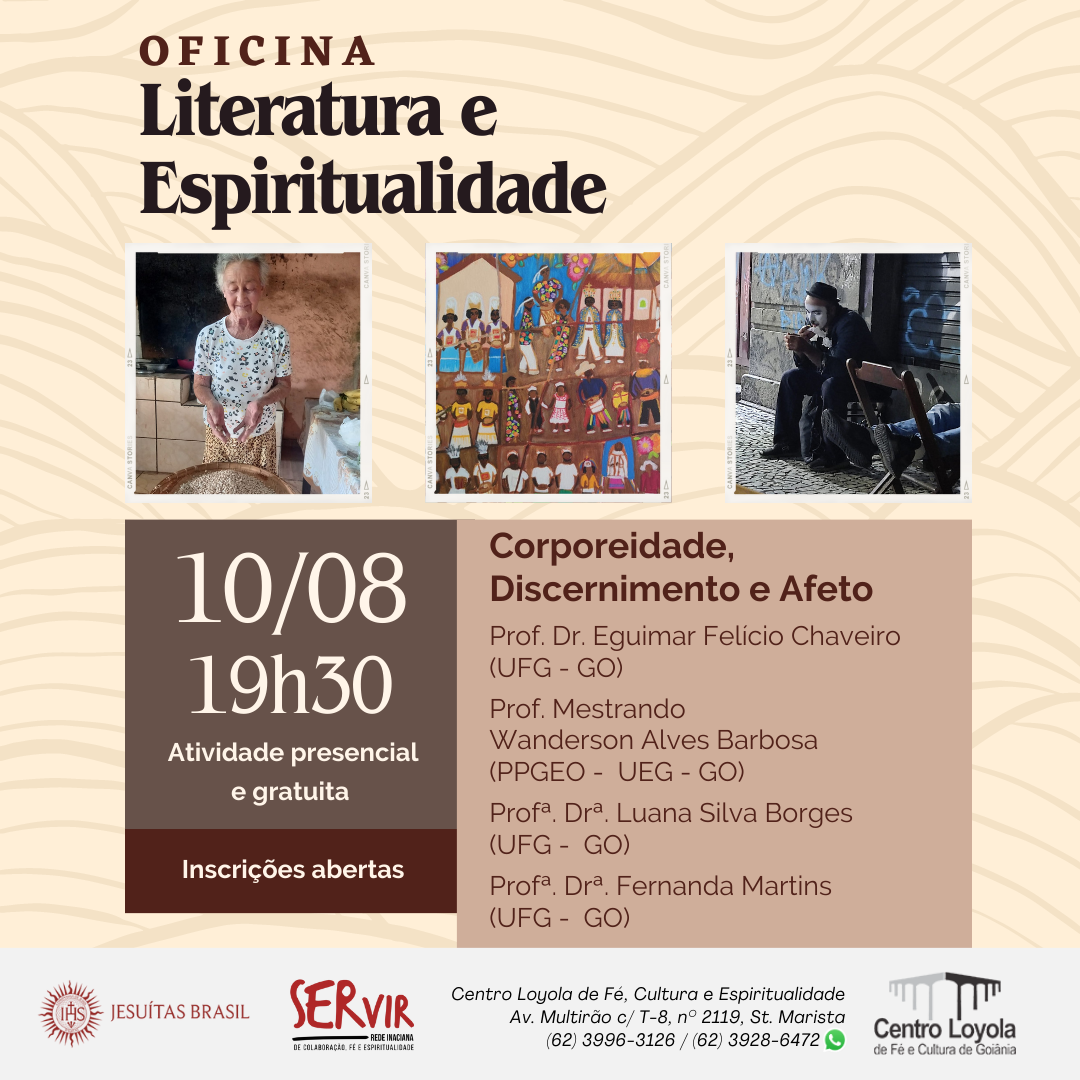OFICINA LITERATURA E ESPIRITUALIDADE DE AGOSTO